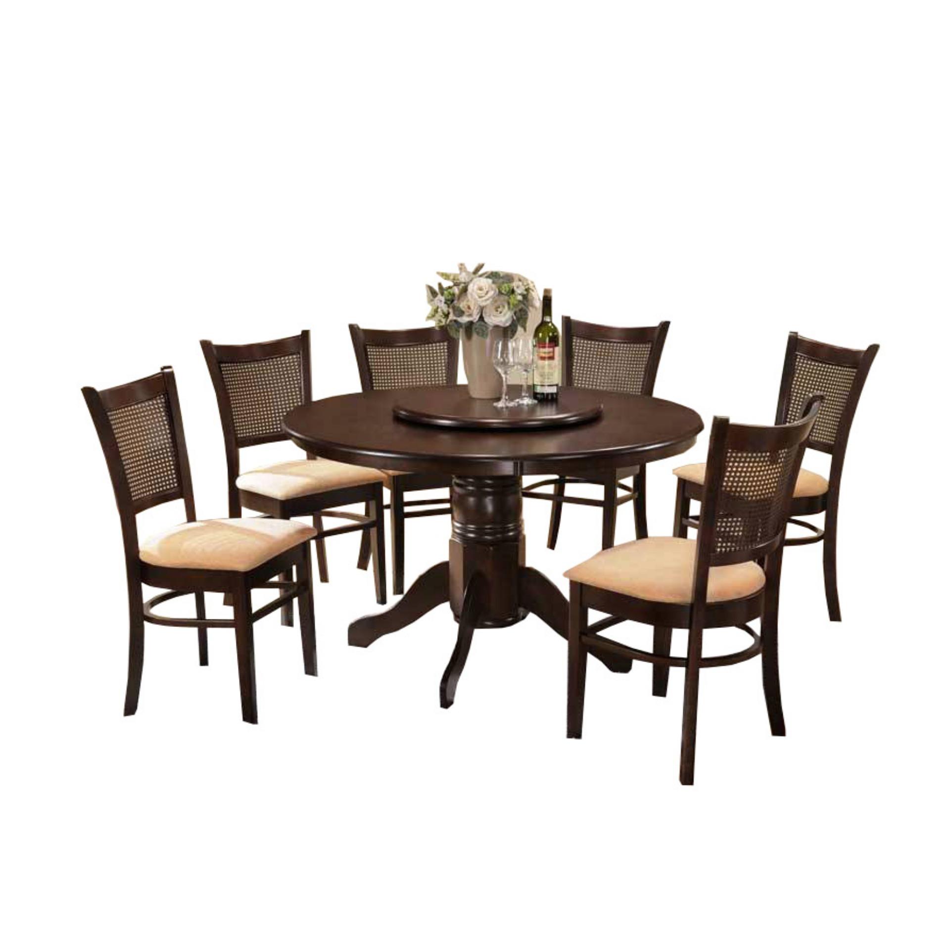 Dining Set For Table Chair Prices Brands Peniton Round Dining Set 6 Seaters
