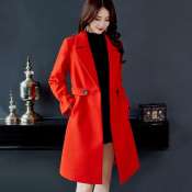 Caidaifei Korean Style Slimming Woolen Jacket for Women