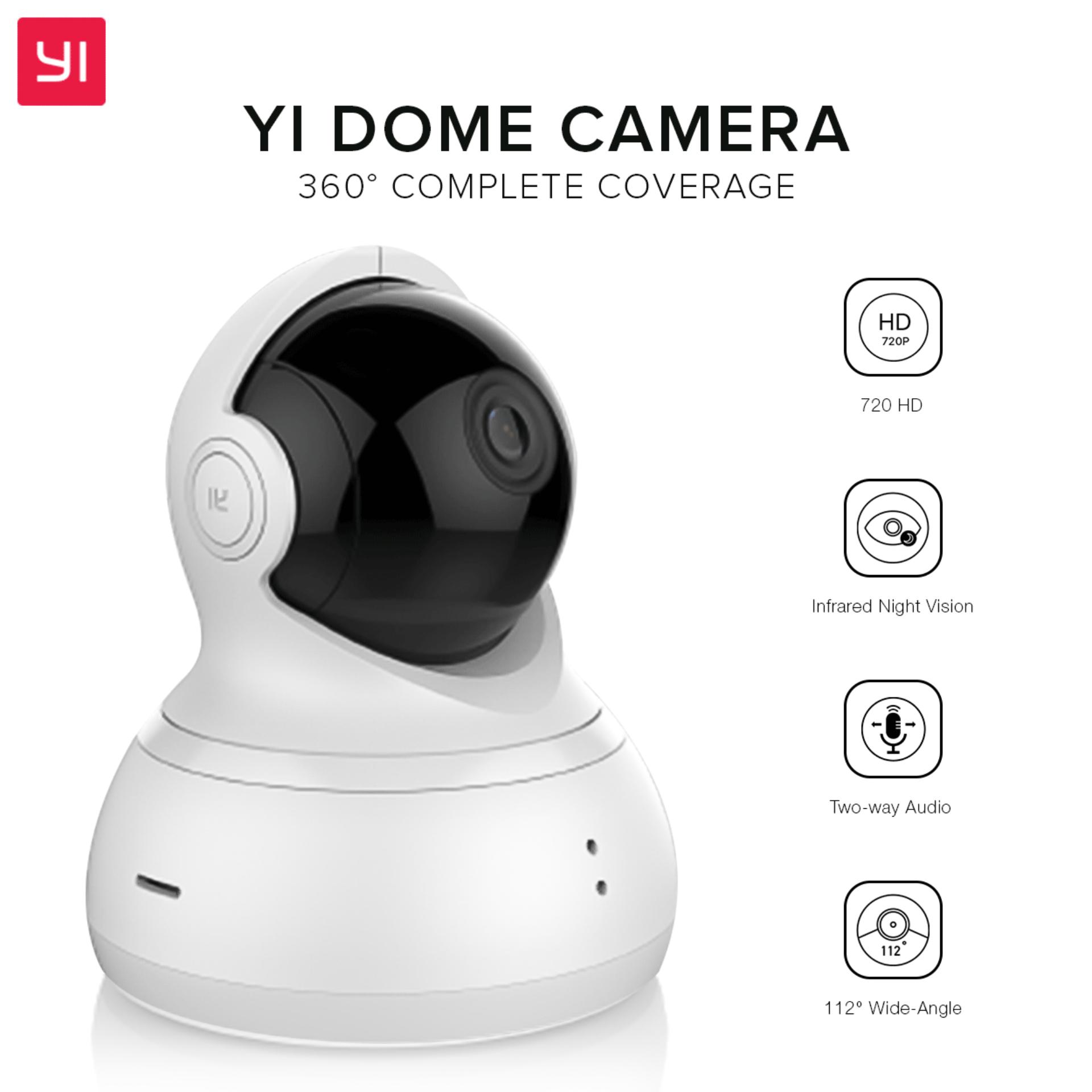YI 360 Degrees Dome Home Smart Security Camera CCTV System (White) with Discount Voucher