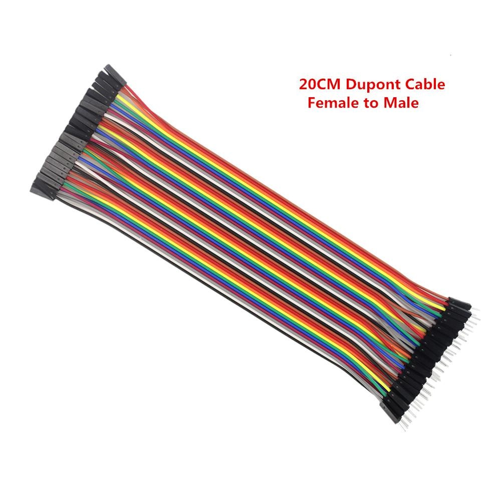 40PCS Dupont wire jumpercables 20cm 2.54MM male to female 1P-1P For Arduino