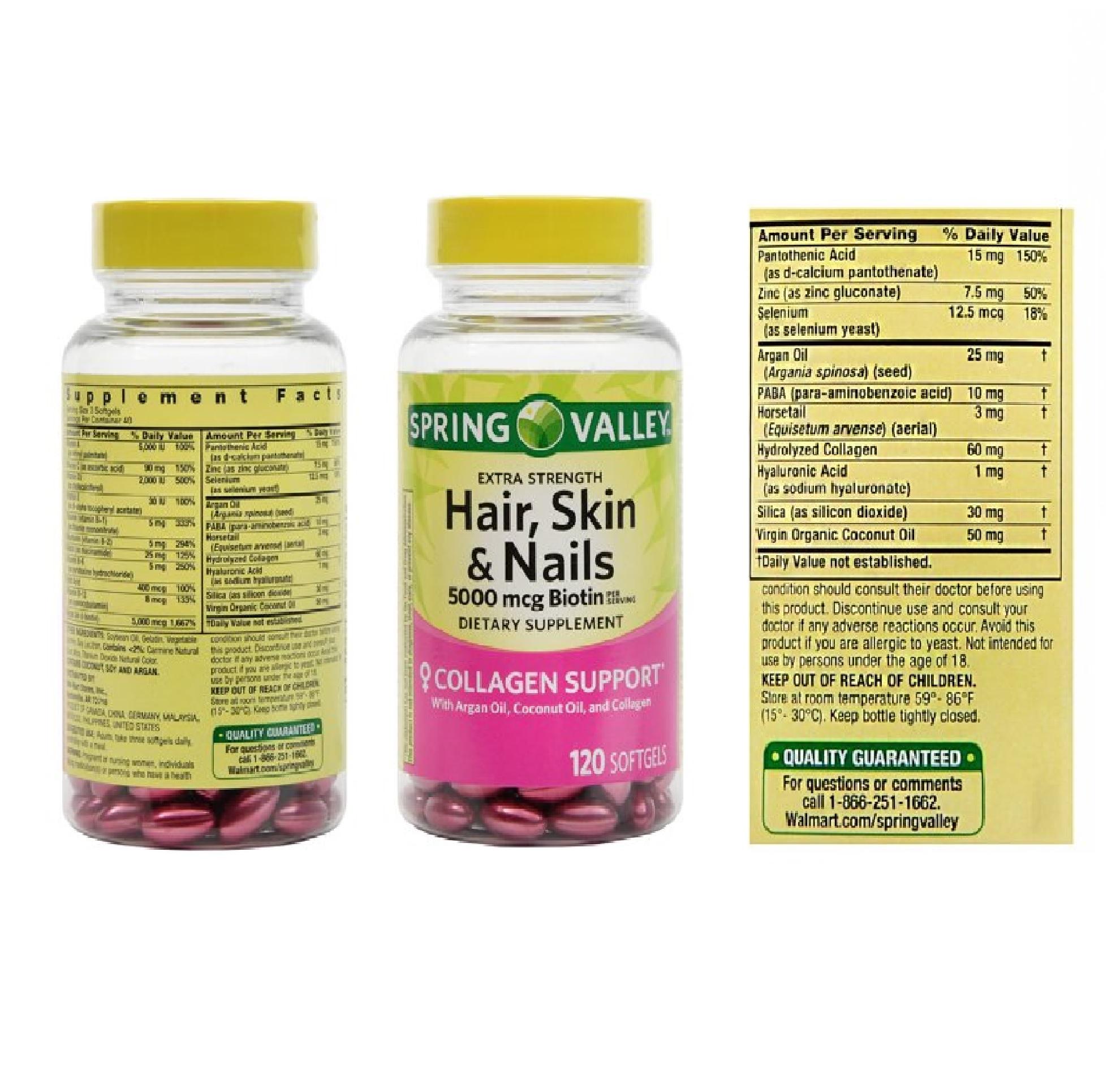 Shop Spring Valley Extra Strength Hair Skin And Nails with great discounts  and prices online - Aug 2022 | Lazada Philippines