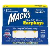 Pillow Soft® Silicone Putty Ear Plugs Macks,