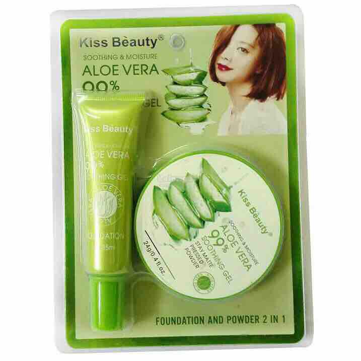 kiss beauty aloe vera 2in 1 make up set foundation and powder Philippines