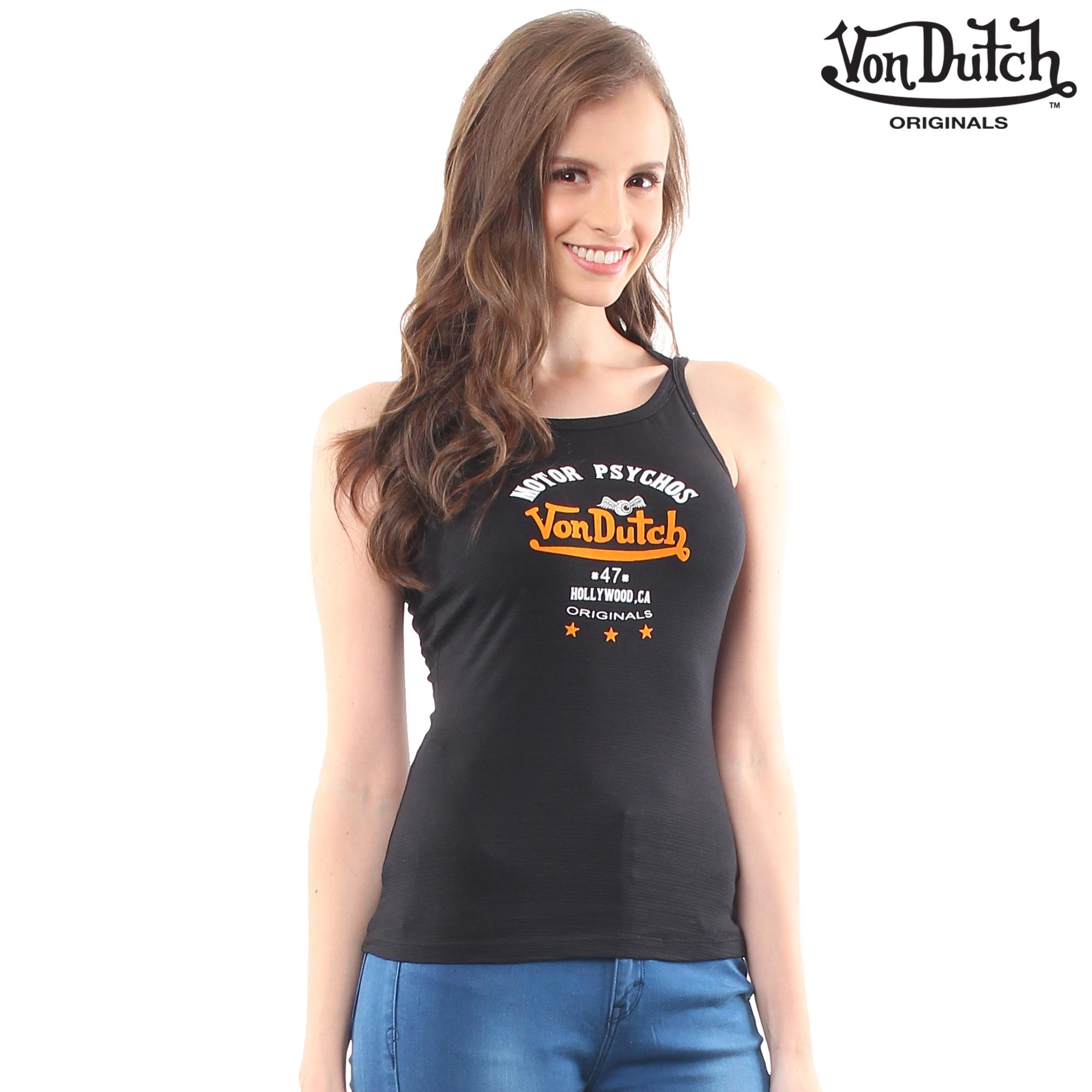 Von Dutch Ladies Motor Psychos Sexy Top Dutch Black Von Dutch Ladies Motor Psychos Sexy Top Dutch Black