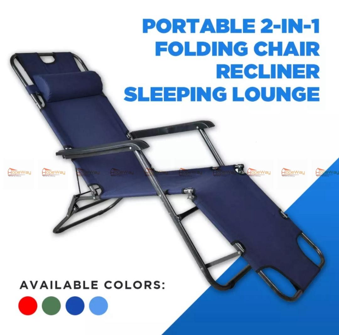 Hopeway Portable 2in1 Folding Chair Recliner Sleeping Loung