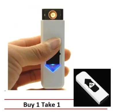 Electronic USB Lighter (White), Buy 1 Take 1