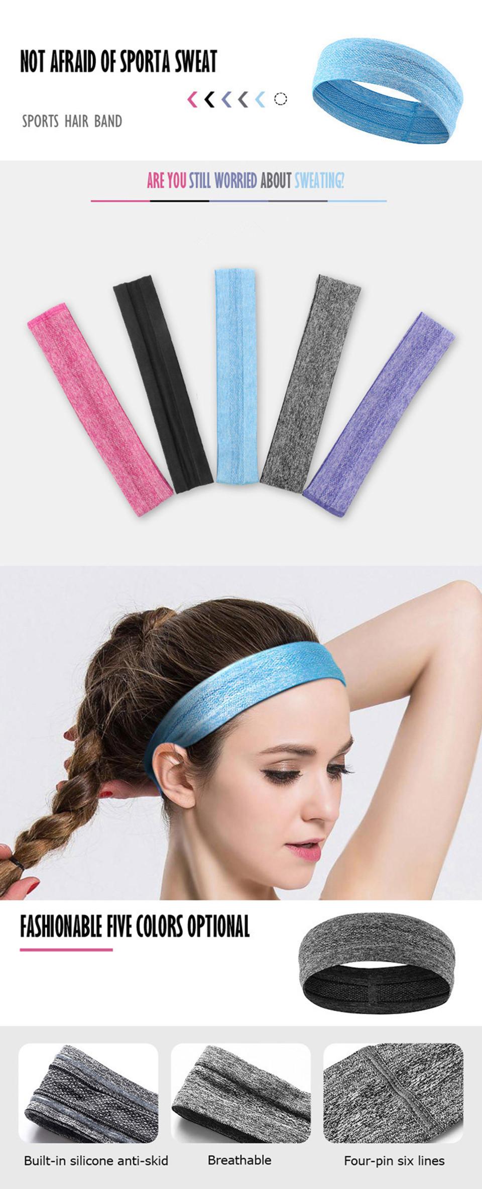 Men Women Sweatband Quick Dry Hair Bands Sweat Absorbing Running