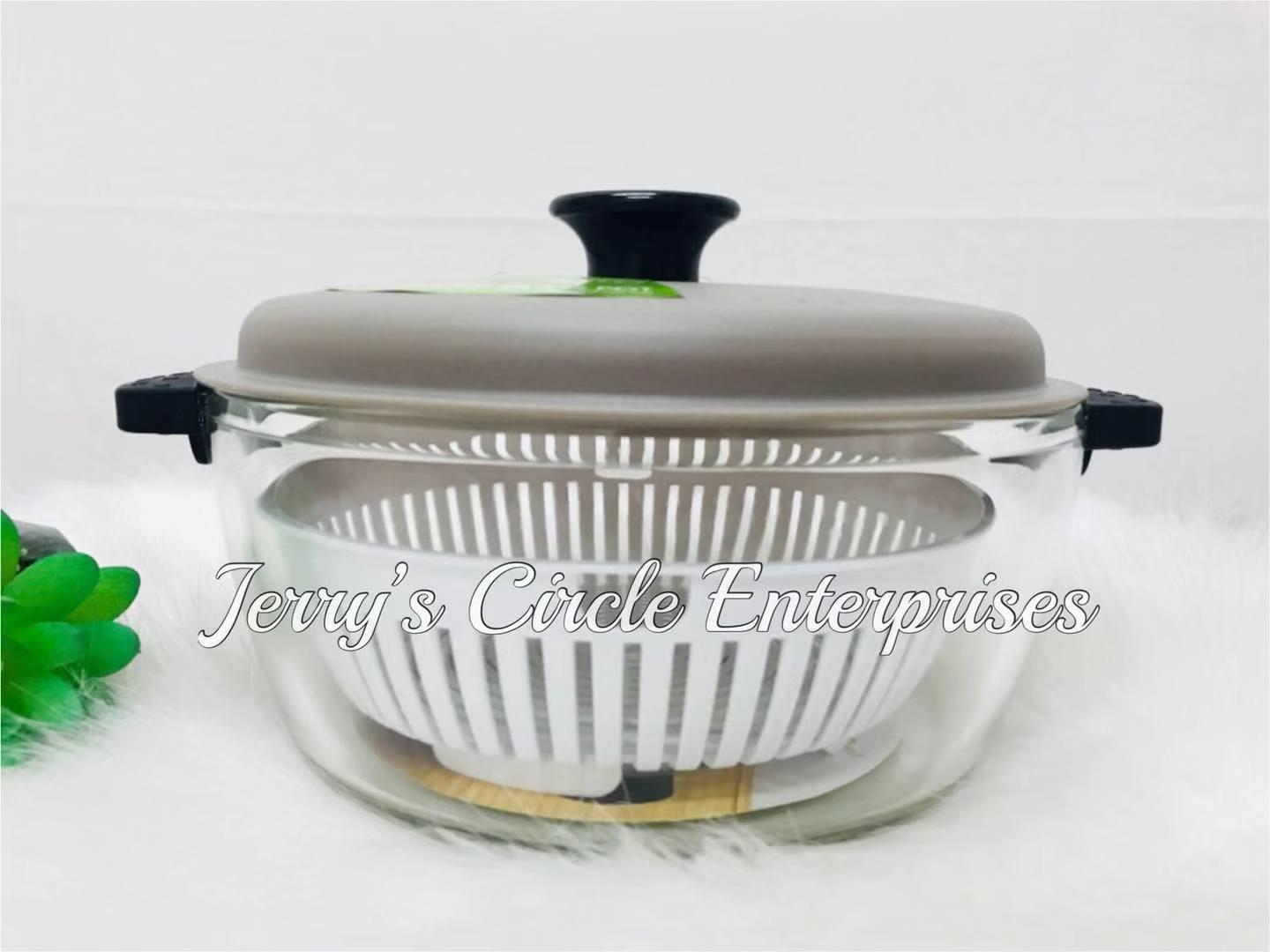 Bakeware / Microwaveable Glass Bowl With Cover / Baking Dish Jce Dy05-2 By Jerry Circle Enterprises