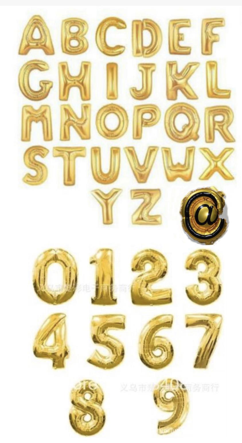 16inches Letter Balloon Nomber Balloon Alphabet Foil Mylar Gold - details about 22 pc roblox balloon set 6 foil 16 latex birthday party decorations supplies