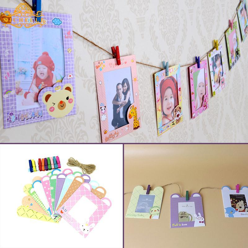 Picture Frames For Photo S Brands Review In Philippines 10pcs 1set Hanging Paper Photo Frame Al Picture Wall Decor Clip Random