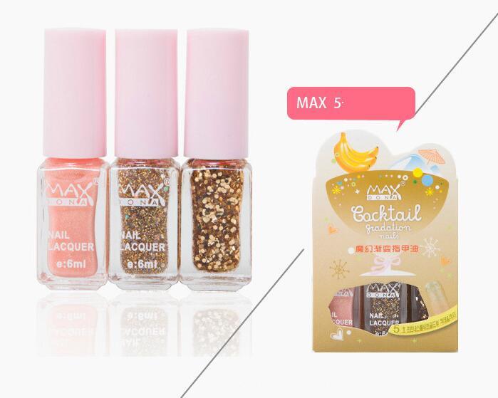 Maxdona 3PCS/SET Nail Polish 3 Color Gradient Cocktail Magic Nail Gel 6ml Philippines