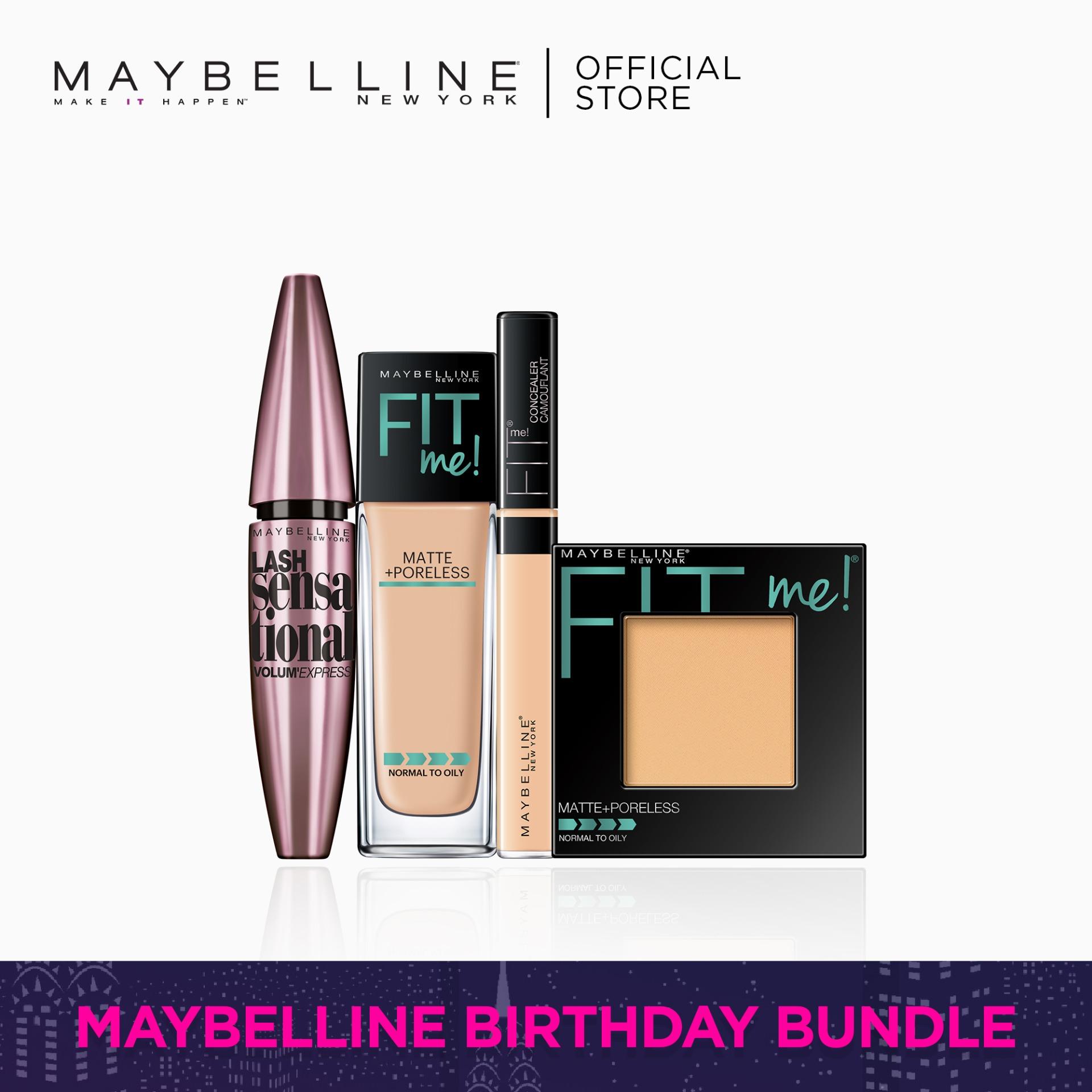 I Found My Fit: 128 Foundation + 130 Powder + 20 Concealer + Lash Sensational by Maybelline Fit Me Philippines