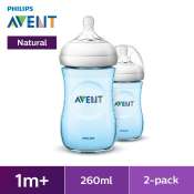 Philips Avent Natural 9Oz Bottle Twin Pack- Blue