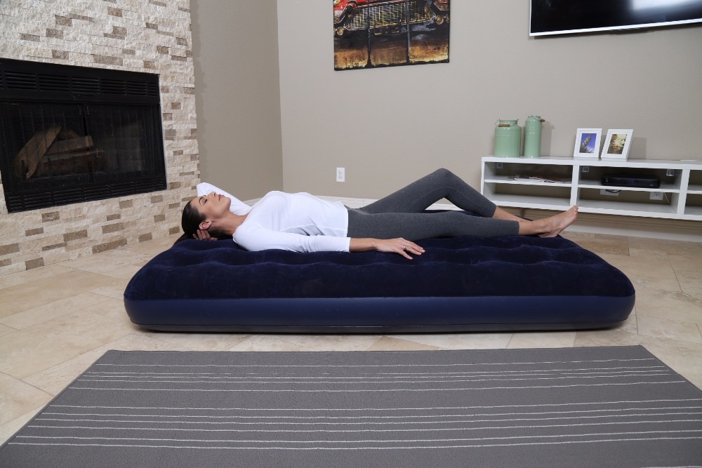 inflatable double bed with electric pump