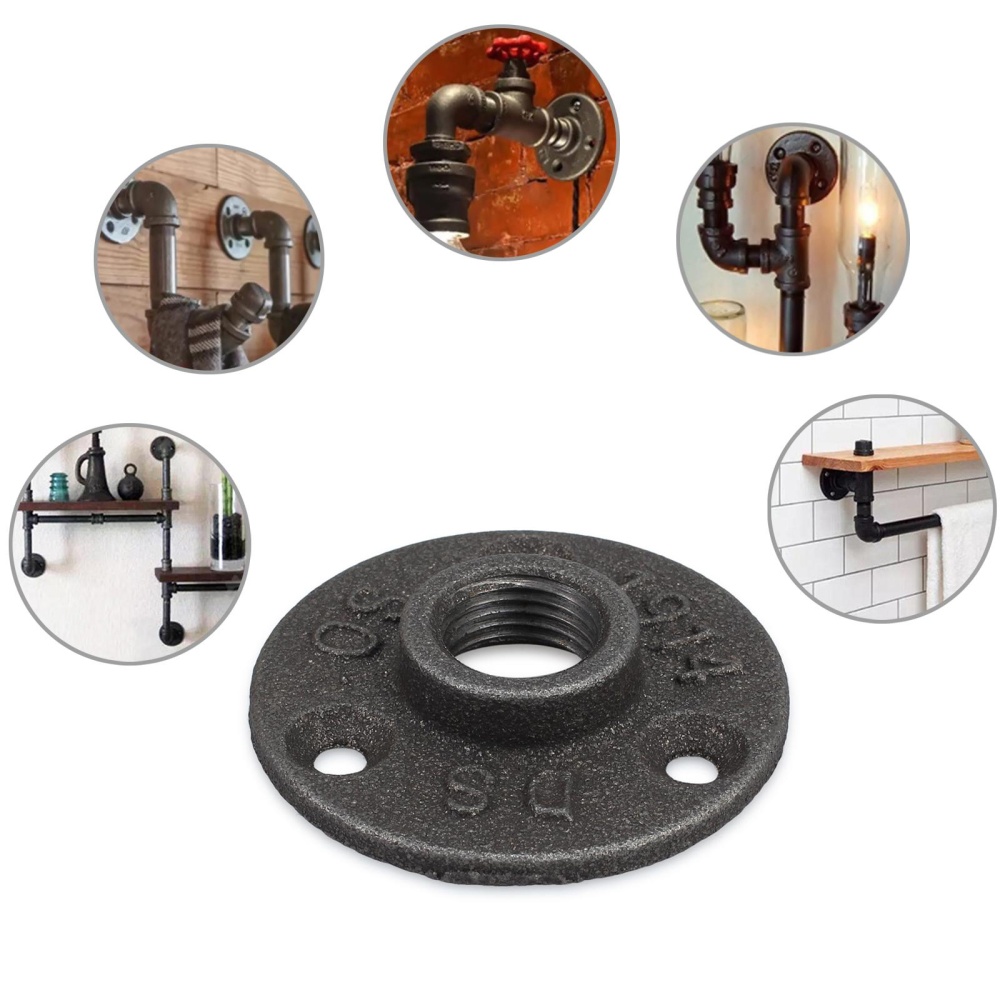 10pcs 3 4 Flange Malleable Pipe Fittings Iron Threaded Floor