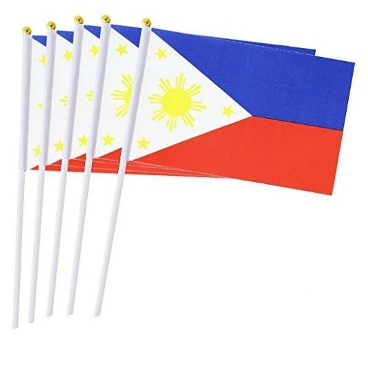 Bundle Of 6 40x27cm Philippine Flaglet With Plastic Stick By Beauty Credit Gift Shop