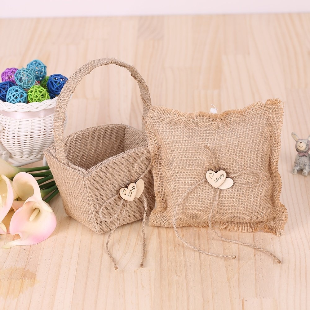 How To Make A Burlap Flower Girl Basket Best Flower Site