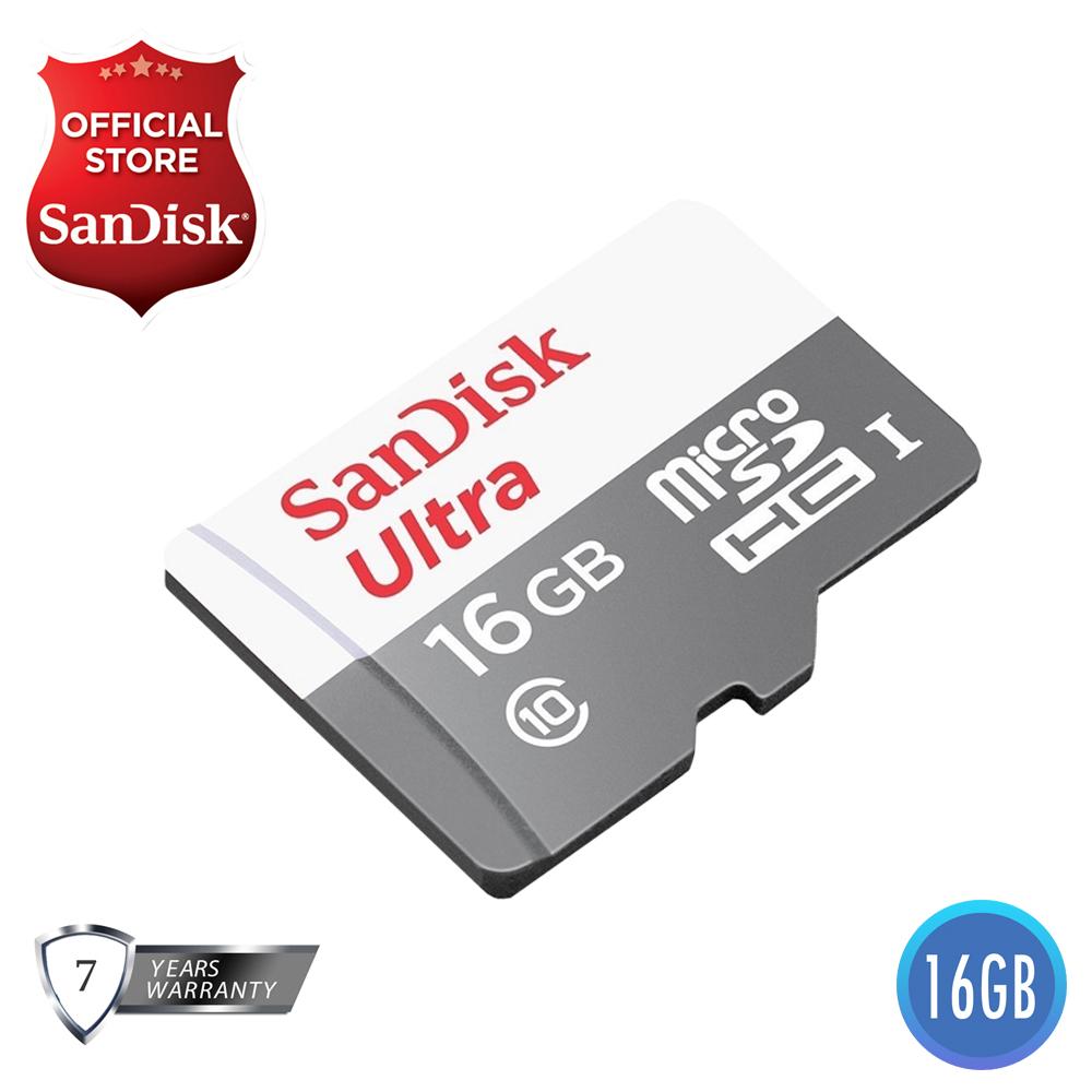 SanDisk Ultra Micro SDHC 16GB Class 10 UHS I Memory Card SDSQUNS 016G