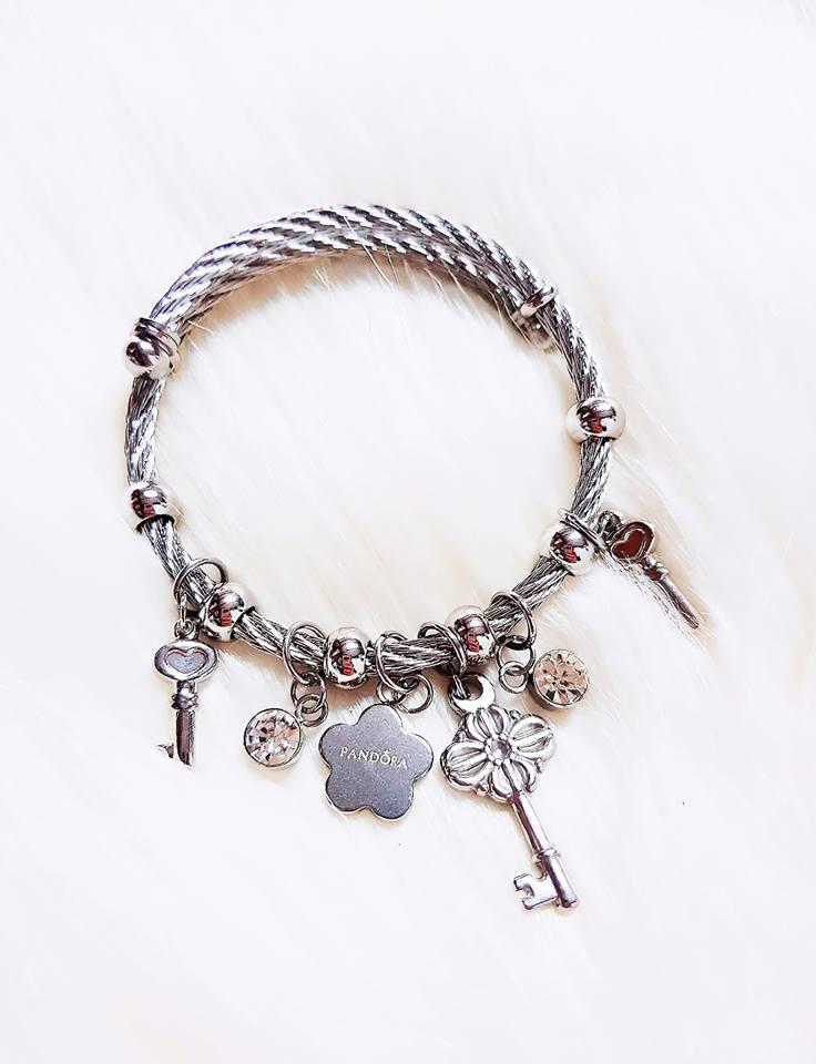 Pandora Philippines Price List Watches Charms Pandora Bangle Bracelet Key Flower Charm Silver