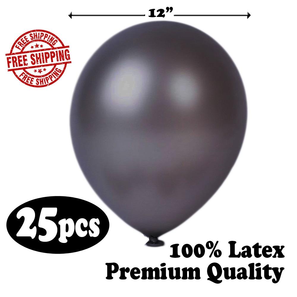 METALLIC BALLOONS 25 PIECES 100 LATEX PREMIUM QUANLITY 12 FOR EVENT BIRTHDAY GRADUATION