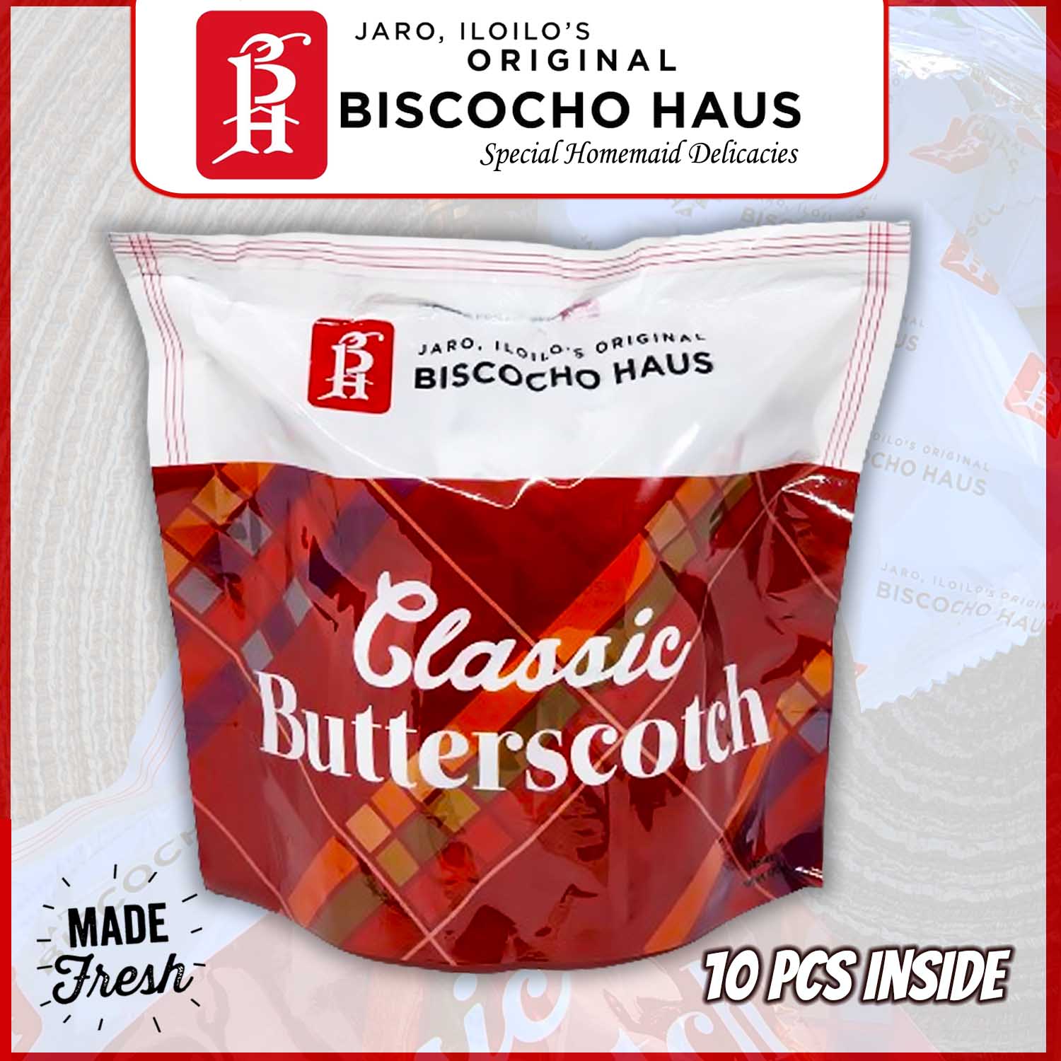 IN STOCK Pack Butterscotch Small Pack 10s Original Biscocho Haus