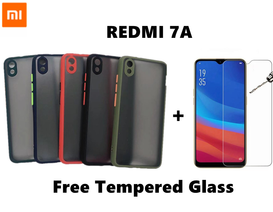 Shop Redmi 7a Phone Case And Tempered Glass Online with Best