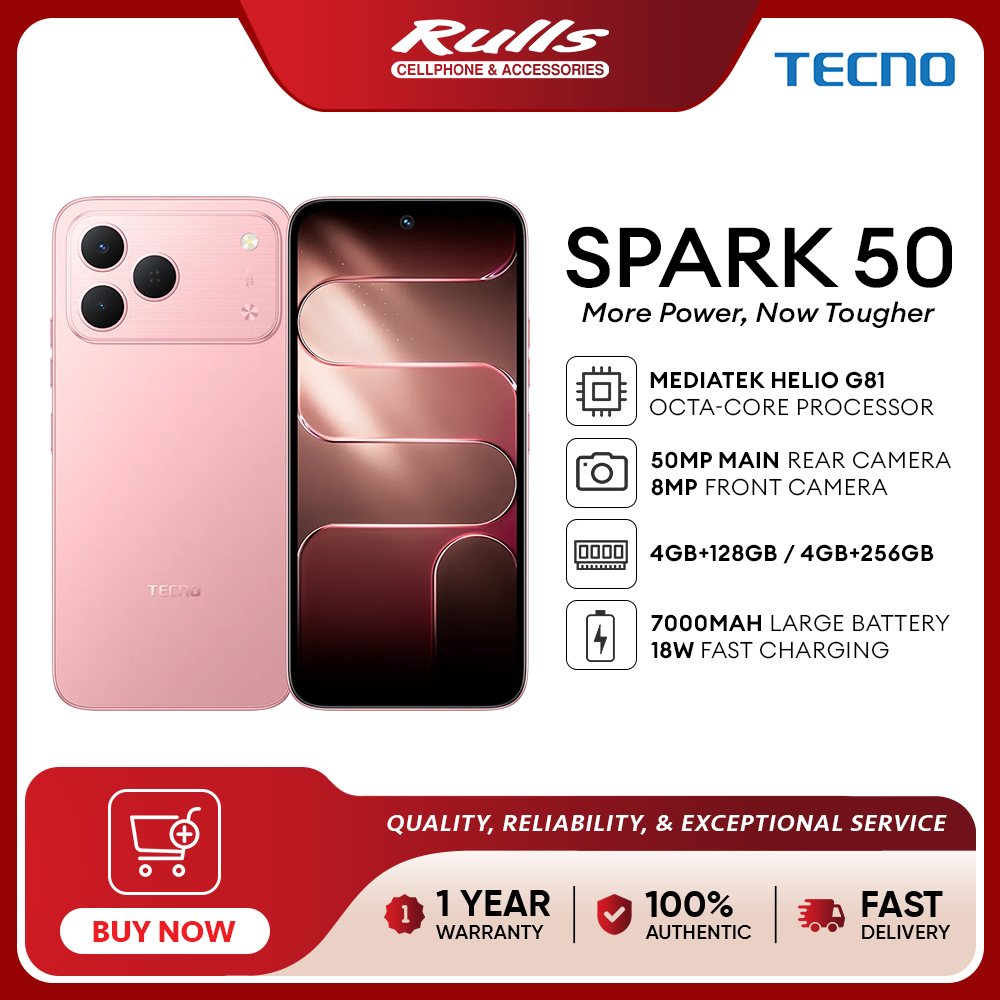 [NEW] TECNO SPARK 50 (4+128GB) Smartphone / Helio G81 Processor / 50MP Main Camera / 120Hz 6.78" Smooth Display / 7000mAh Battery / 18W Fast Charging - Image 3