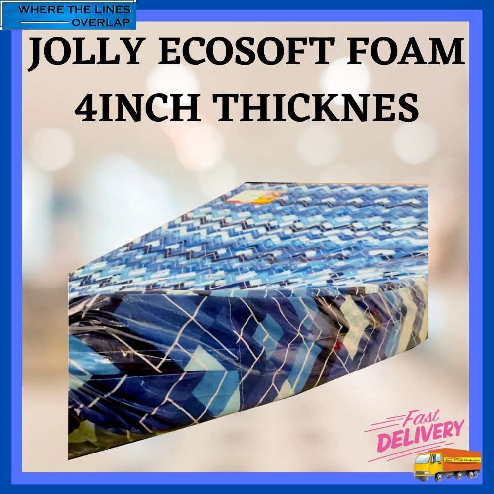 JOLLY Double Foam Mattress - 4" Thickness - Double Size