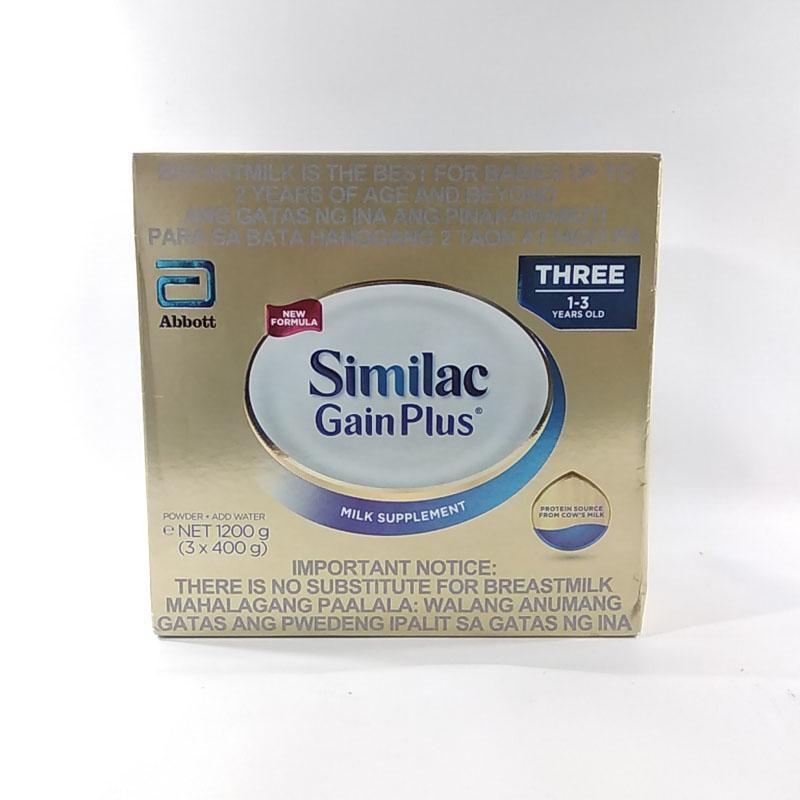 similac gain plus 1 to 3