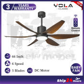 66" Ceiling Fan with Lights Remote Control for Indoor/Outdoor Use