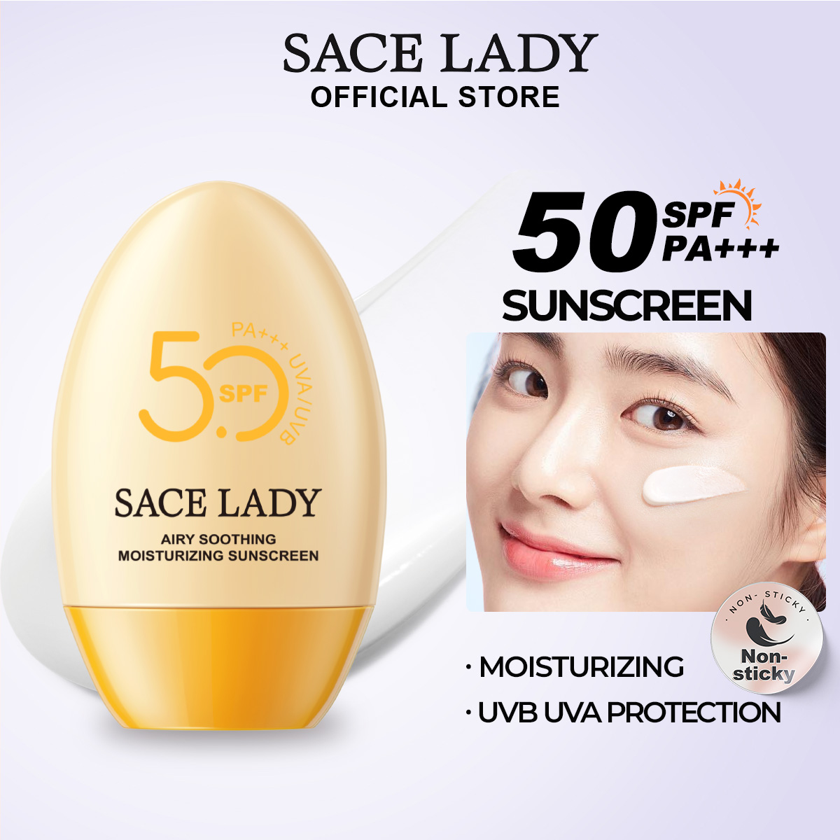 Discount on SACE LADY  shoes - SKU: SACE LADY Sunscreen SPF50+++ UVA/UVB Protection Airy Soothing Moisturizing Sunscreen Cream Multi-use