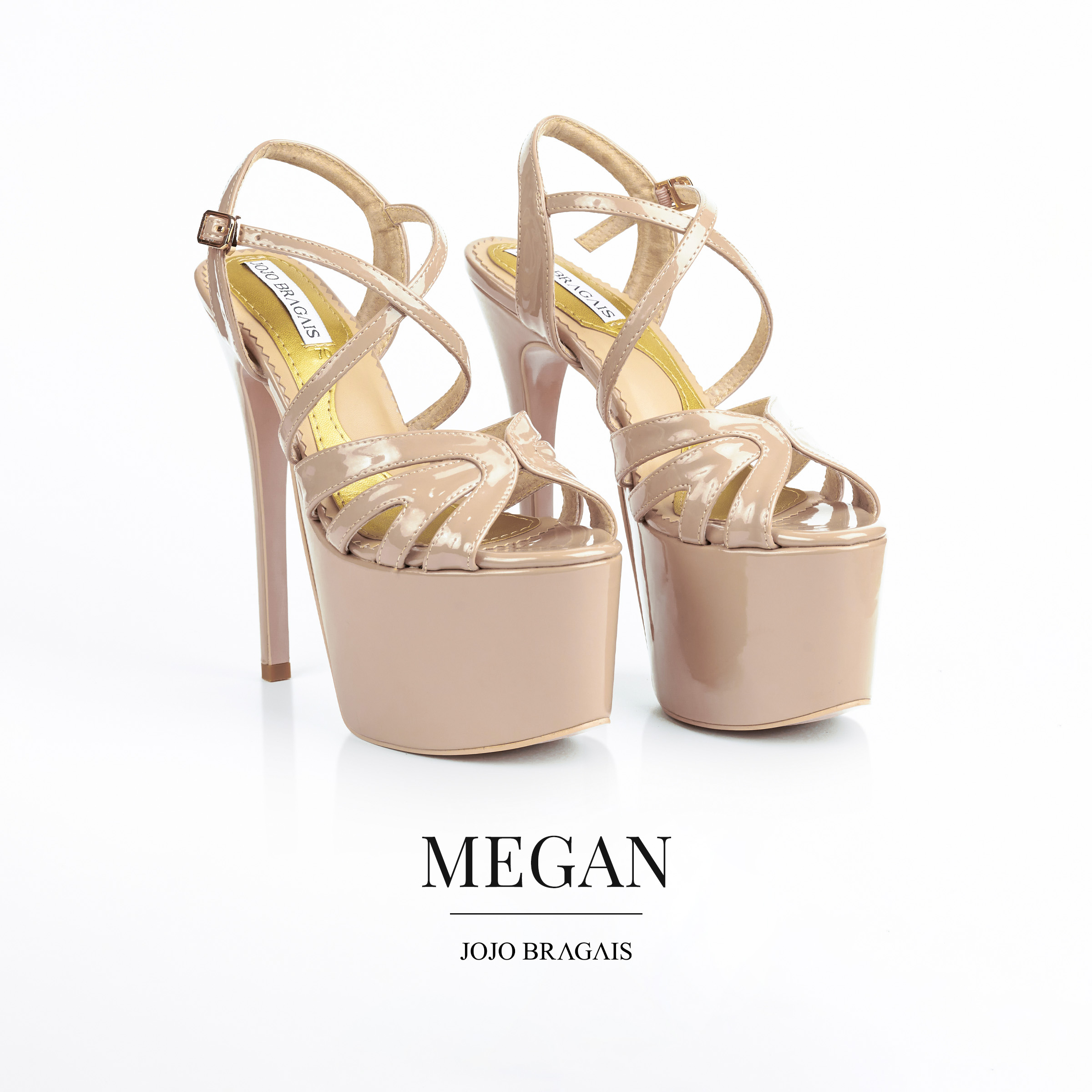 JOJO BRAGAIS RACHEL 5inch サイズ6 Jojo Bragais Rachel Nude-Glossy 5-Inch High Heels | Pageant Heels