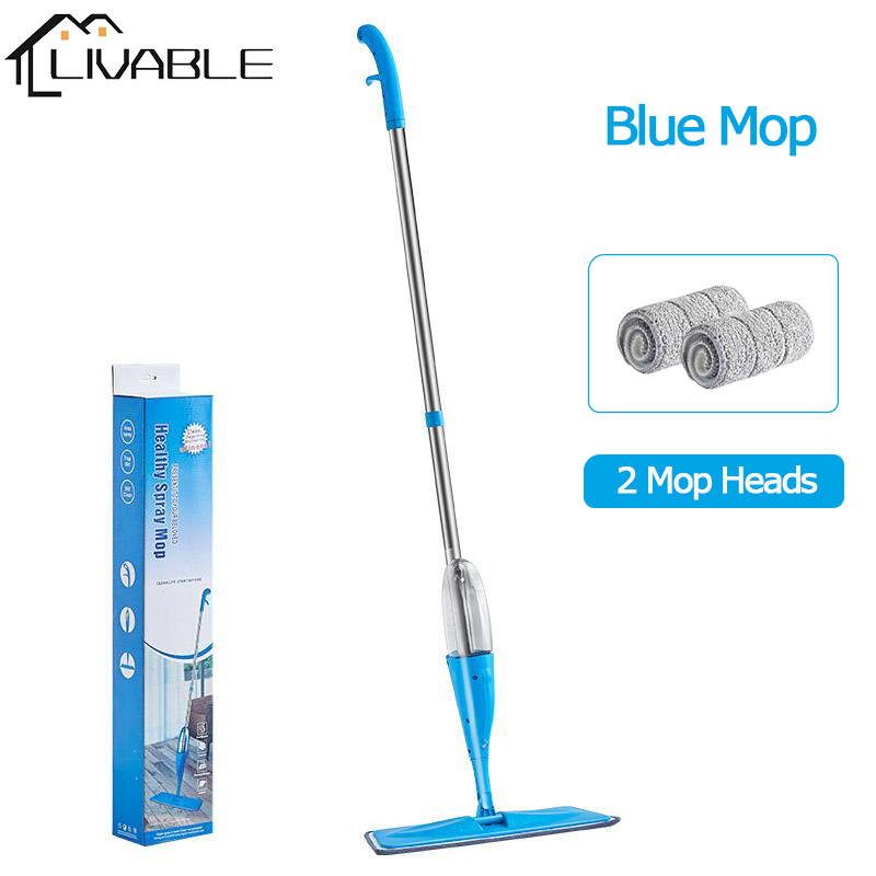 LIVABLE Spray Mop 360° Degree Spin Head Flat Floor Cleaner Water Spray Mop For Home Floor Cleaning Wet And Dry Dual Mop - Image 3