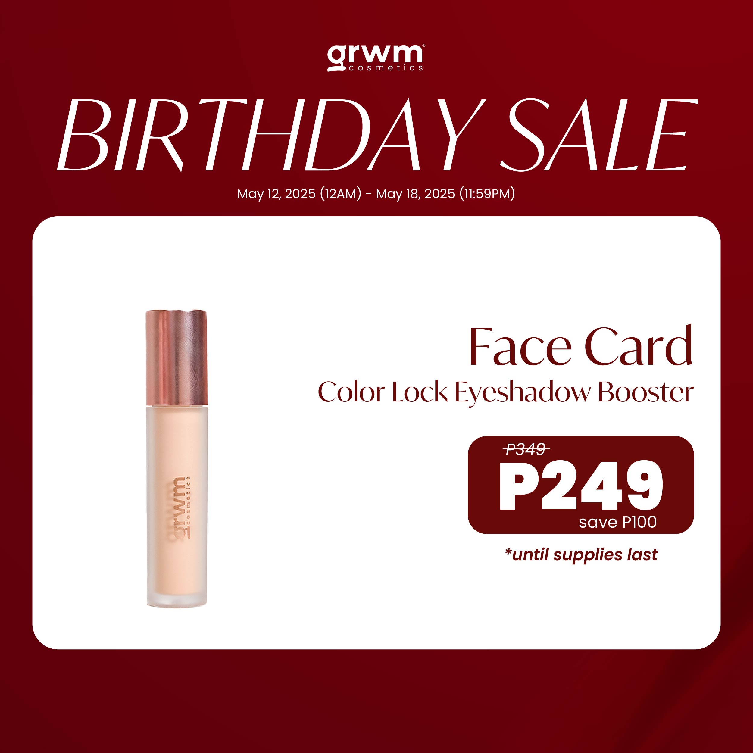 Discount on GRWM Cosmetics  shoes - SKU: GRWM Cosmetics Face Card Shadowplay - Color Lock Eyeshadow Booster