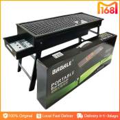 Original Portable Stainless Steel Charcoal BBQ Grill for 8 People