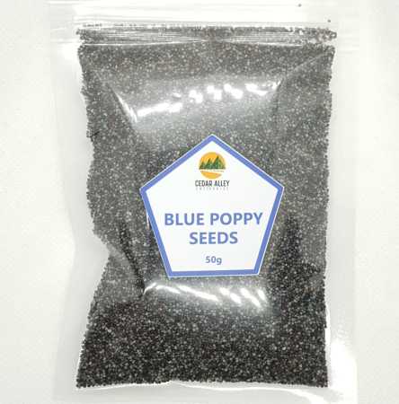 Blue/White Poppy Seeds 50g