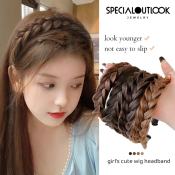 Youj Braided head band korean style for Women Braid Fishbone Hairband hairclips accessories