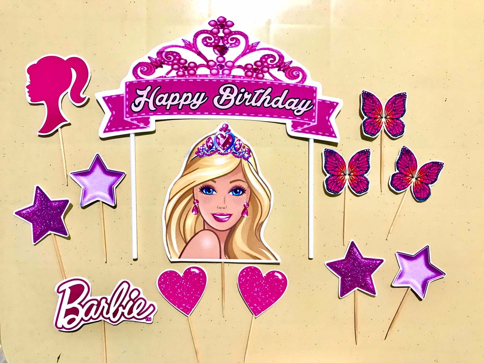 Party 24x7 Happy birthday cake topper barbie princess for girls :  Amazon.in: Toys & Games
