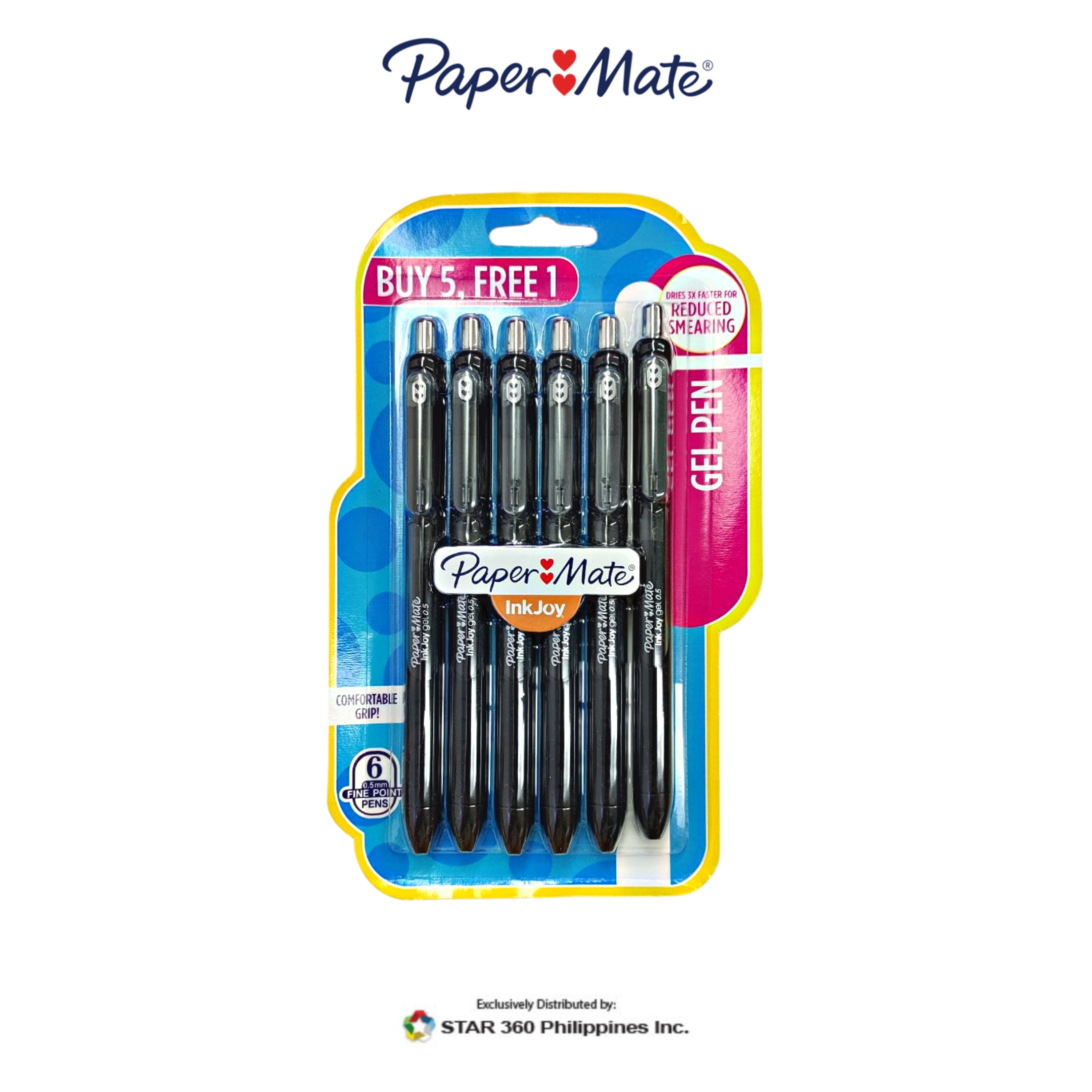 Paper Mate Inkjoy Gel Pen Medium Slate Blue Spin 0.7mm, Retractable Ge