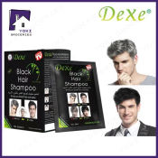 10Pcs Dexe Black Hair Shampoo For Men&Women 25ml