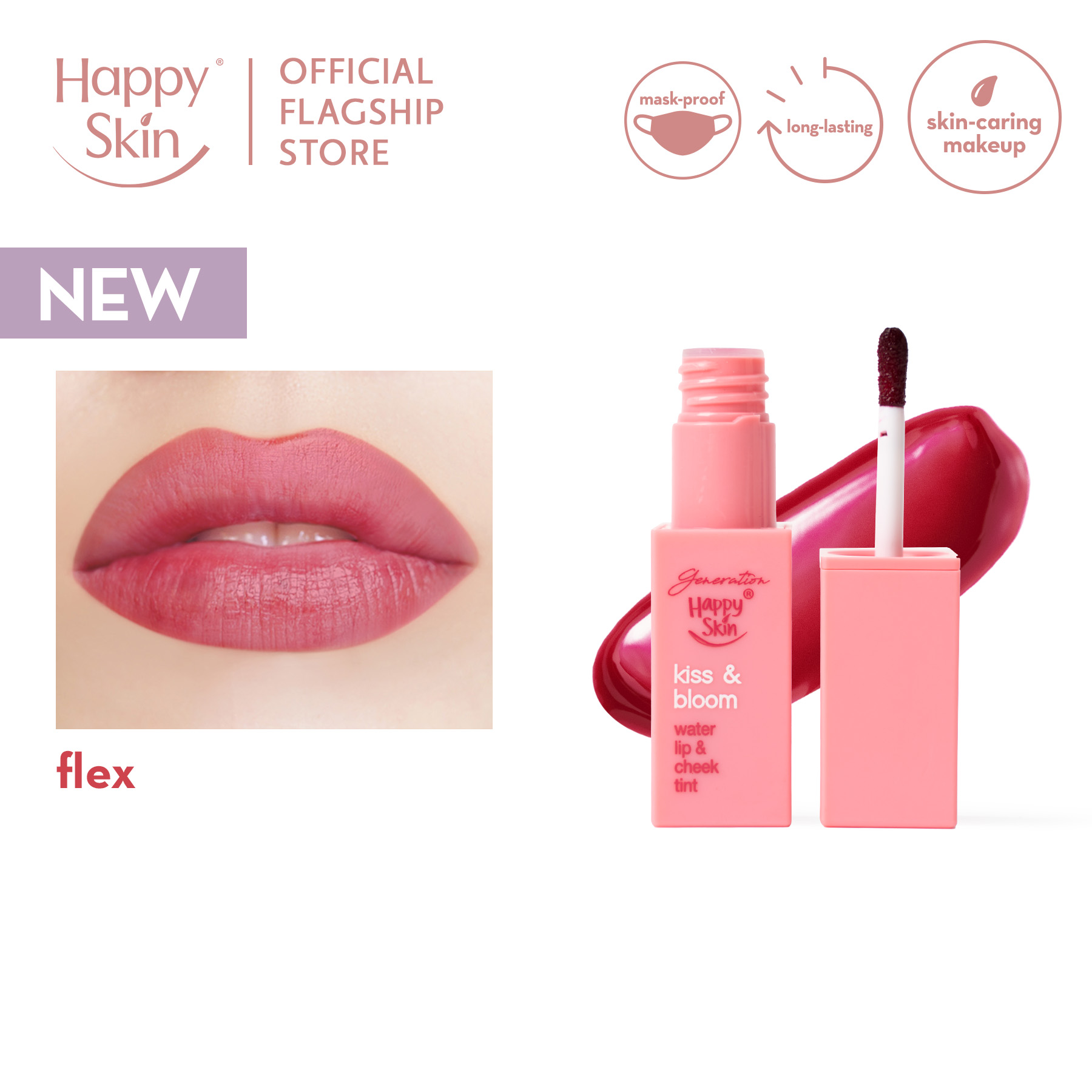 Discount on Happy Skin  shoes - SKU: Generation  Kiss & Bloom Water Lip & Cheek Tint In Flex