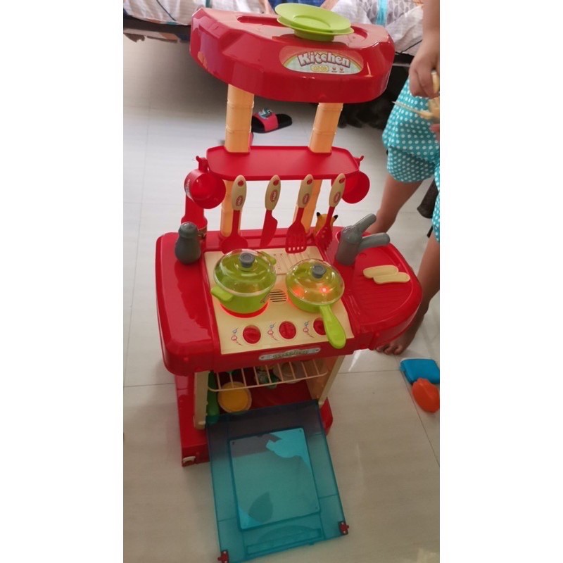Hot Big Kitchen Set Red Toys For Kids Boys Lazada Ph
