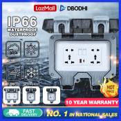 DBODHI Outdoor Waterproof Power Socket Panel with Switch