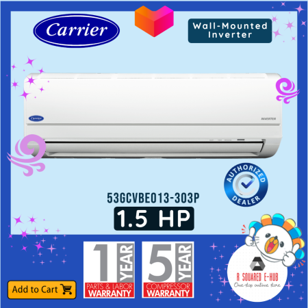 Carrier Alpha Inverter 1.5HP Wall Mounted Air Conditioner