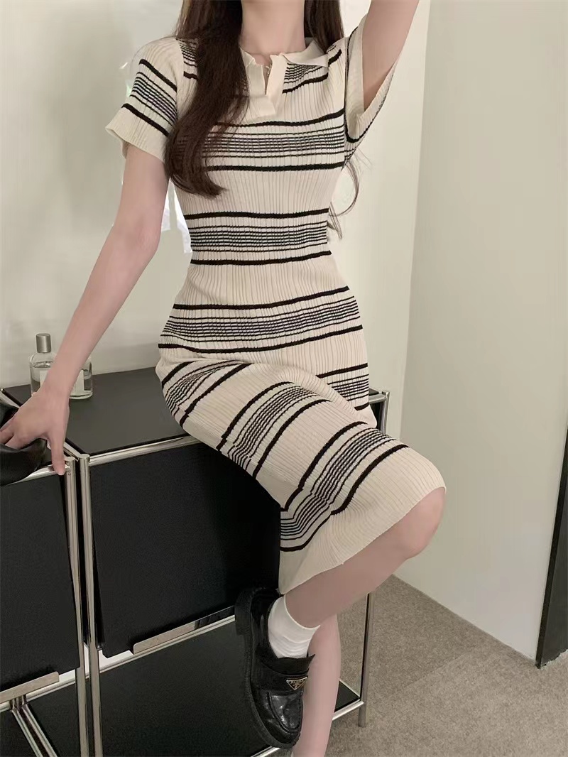 Riya Fashion korean style casual stripe long