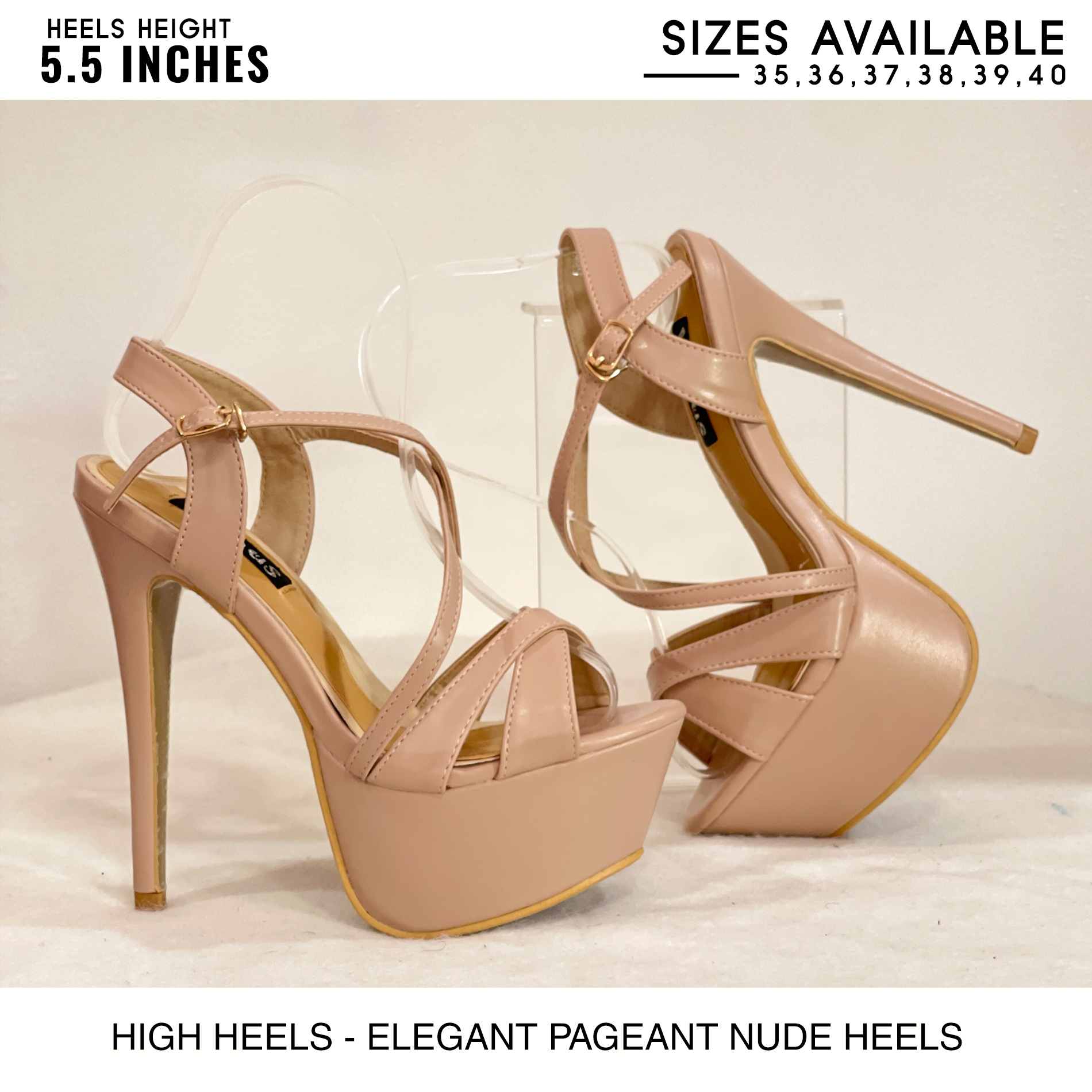 Nude 2025 heels 5.5