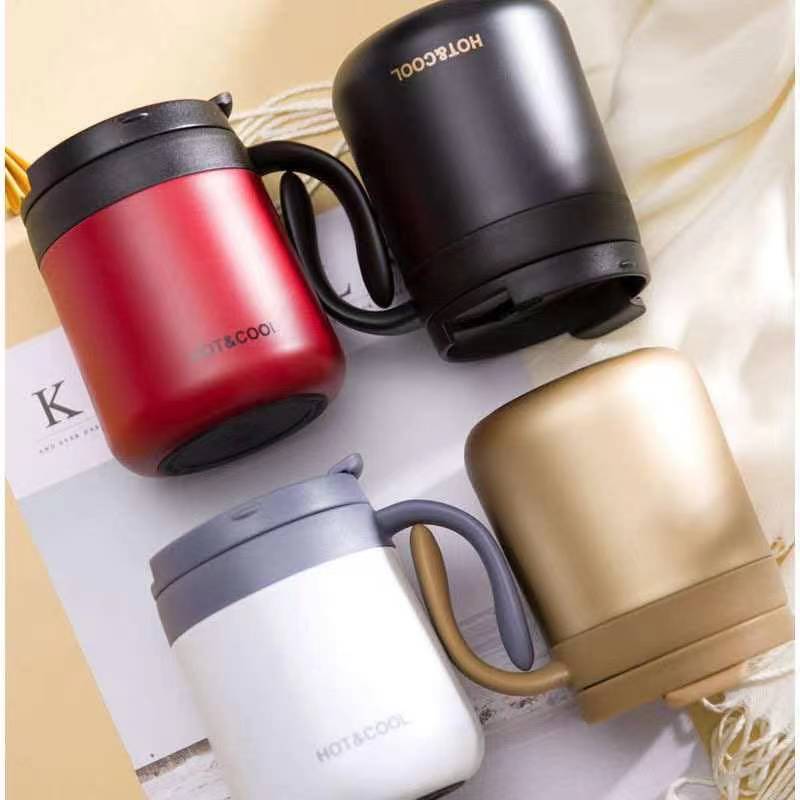 DreamHouse Stainless Steel Coffee Mugs Hot & Cold 350ml 500ml Water Cups Thermos Insulation drinkware With cover and Handle