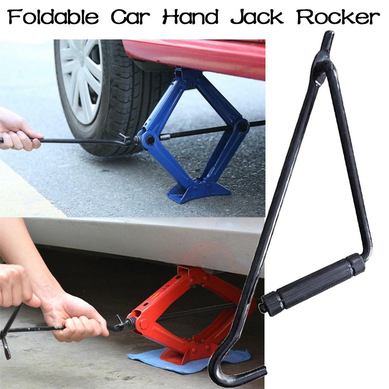 Car Foldable Hand Jack Rocker Folding Handle Scissor Jack Rocker Car Supplies 