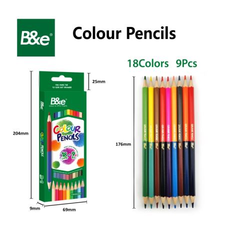 bnesos Color Pencil Set - 9pcs, 12pcs, 18pcs (