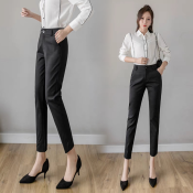 Kny Sexy Skinny Black Slacks with Curved Pockets for Women